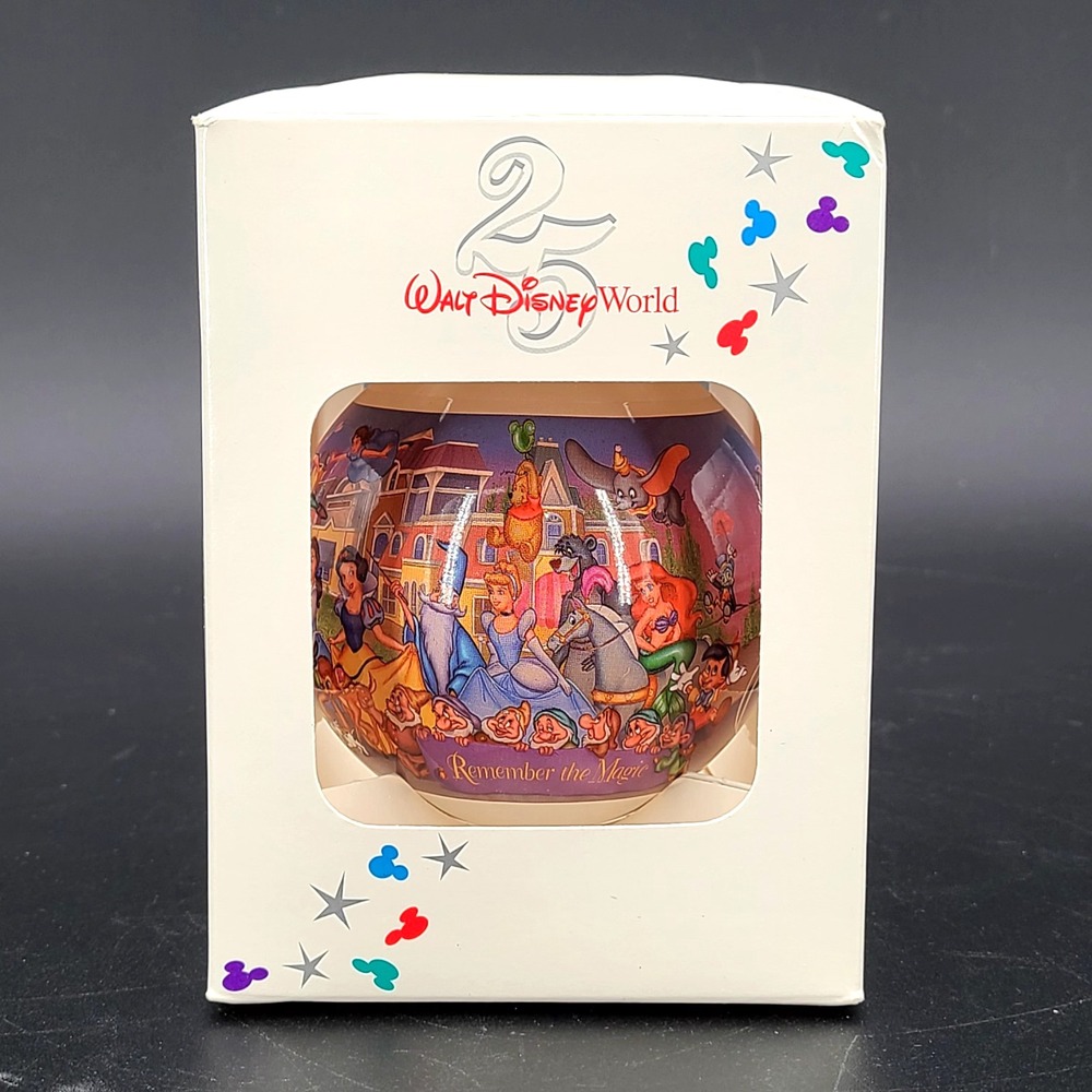 Walt Disney World 25th Anniversary Remember The Magic Ornament in Original Box